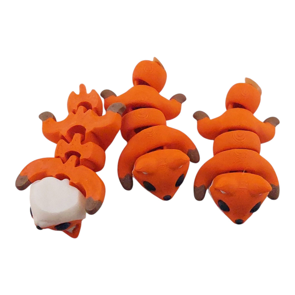 1 Articulated Painted Fox - 3D Printed Fidget Fantasy Creature - Customizable Colors