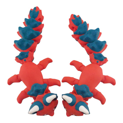 Articulated Holly the Christmas Flexi Fox 7.5 Inches - 3D Printed Fidget Fantasy Creature - Authorized Seller