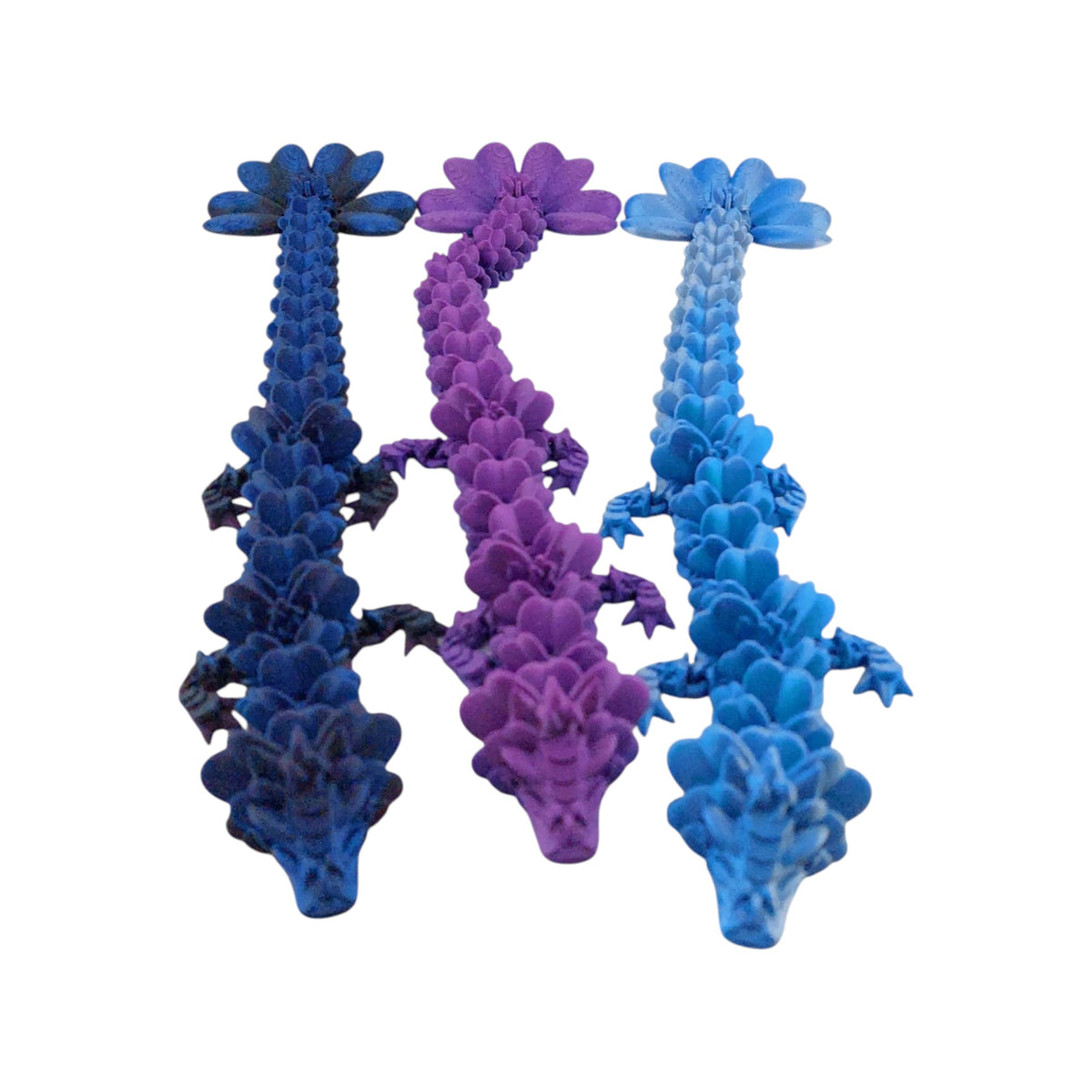 1 Articulated Clover Dragon - 3D Printed Fidget Fantasy Creature - Customizable Colors - Cinderwing3d- 12 Inch
