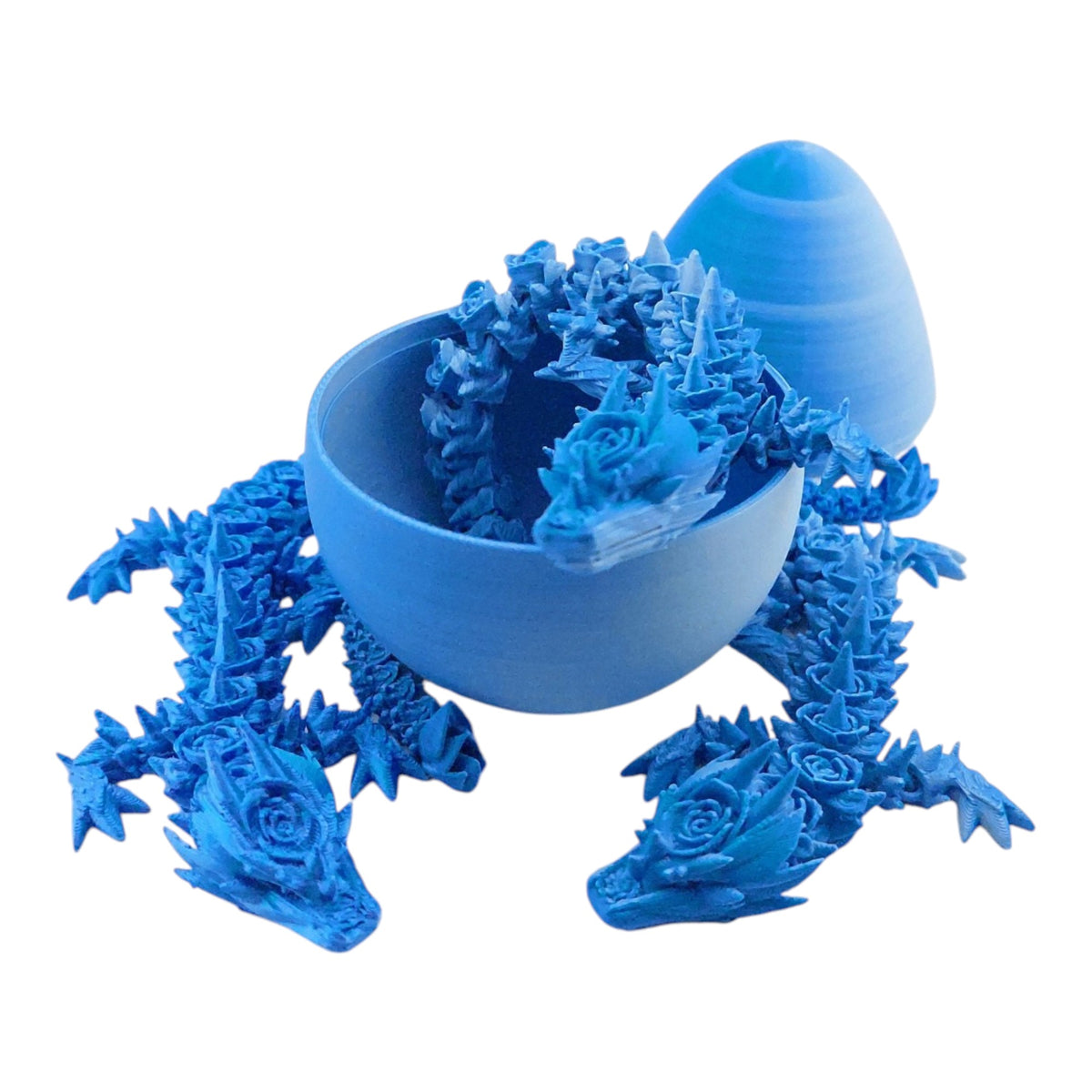 12 Inch Rose Dragon And Matching Egg! - Sensory Stress Fidget - Articulated - Cinderwing3d - 3D Printed Dragon - Unique Gift