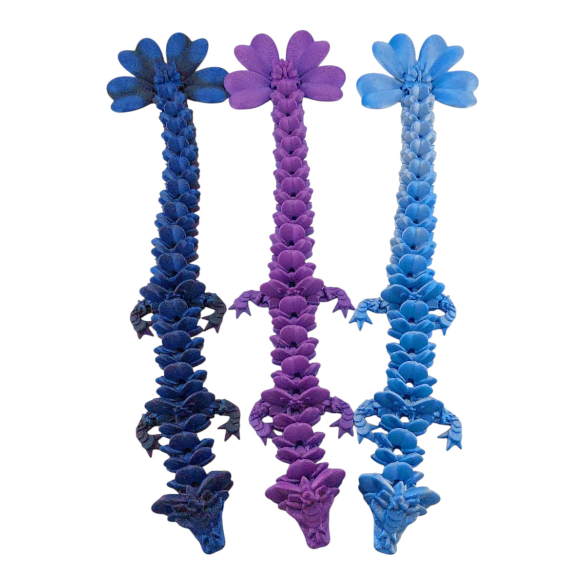 1 Articulated Clover Dragon - 3D Printed Fidget Fantasy Creature - Customizable Colors - Cinderwing3d- 12 Inch