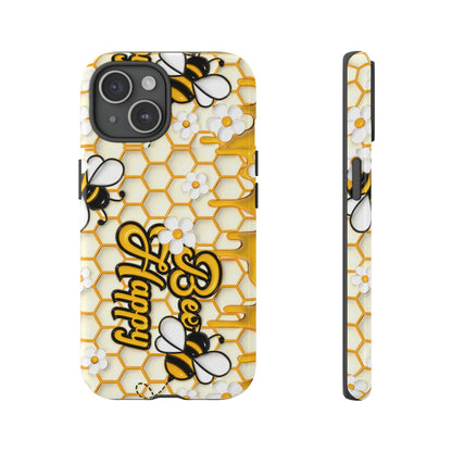 Bee Happy Honeycomb iPhone Case