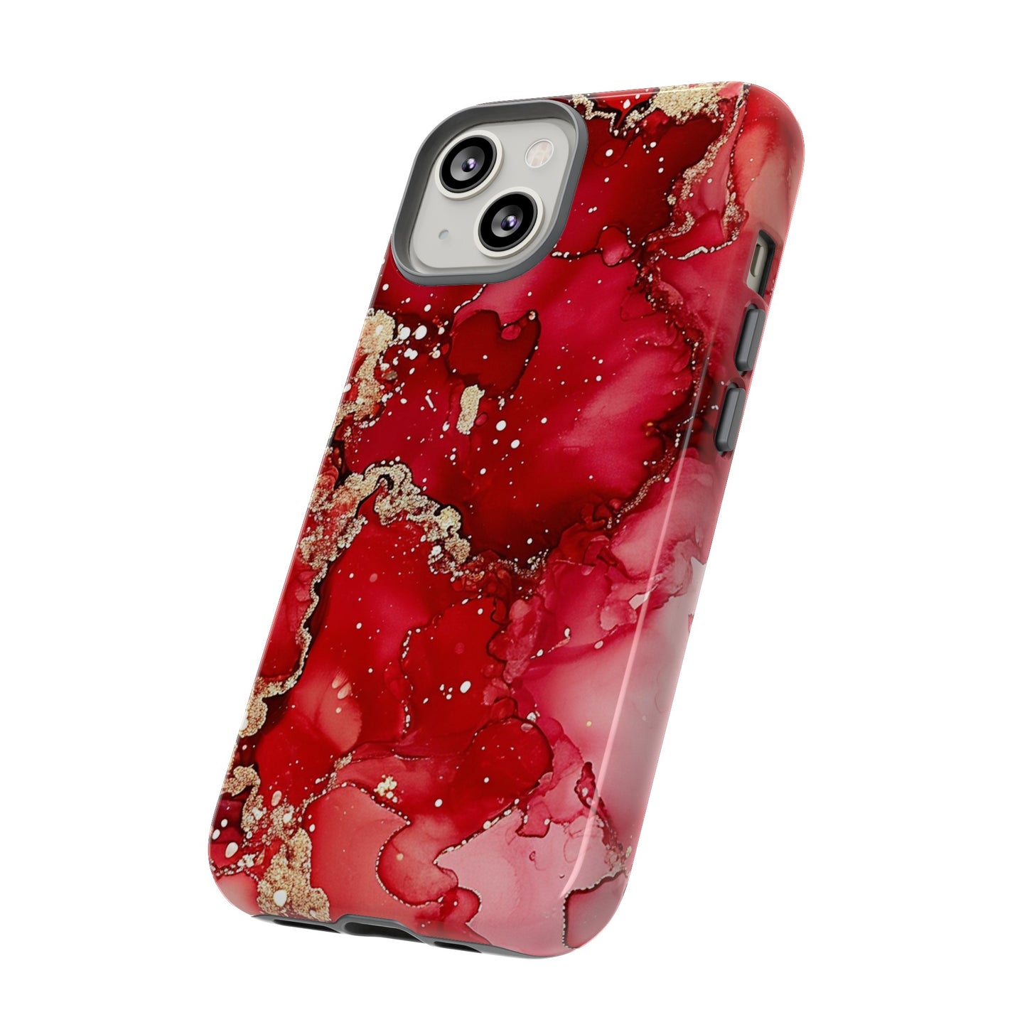 Crimson Gold Swirl iPhone Case