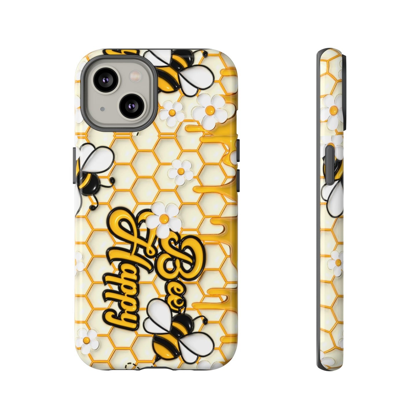 Bee Happy Honeycomb iPhone Case