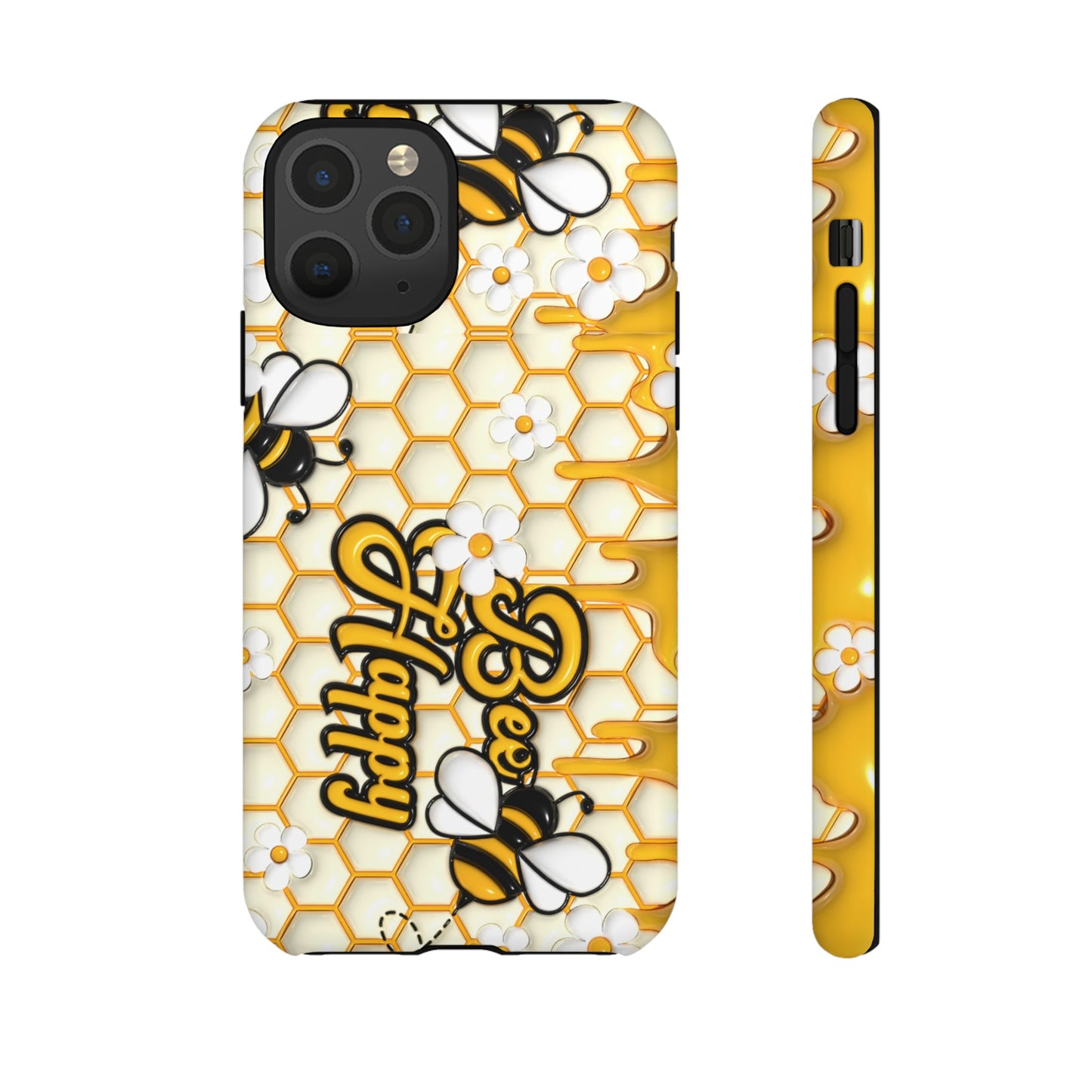 Bee Happy Honeycomb iPhone Case