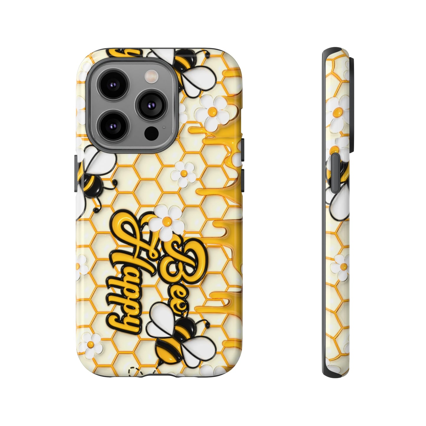 Bee Happy Honeycomb iPhone Case