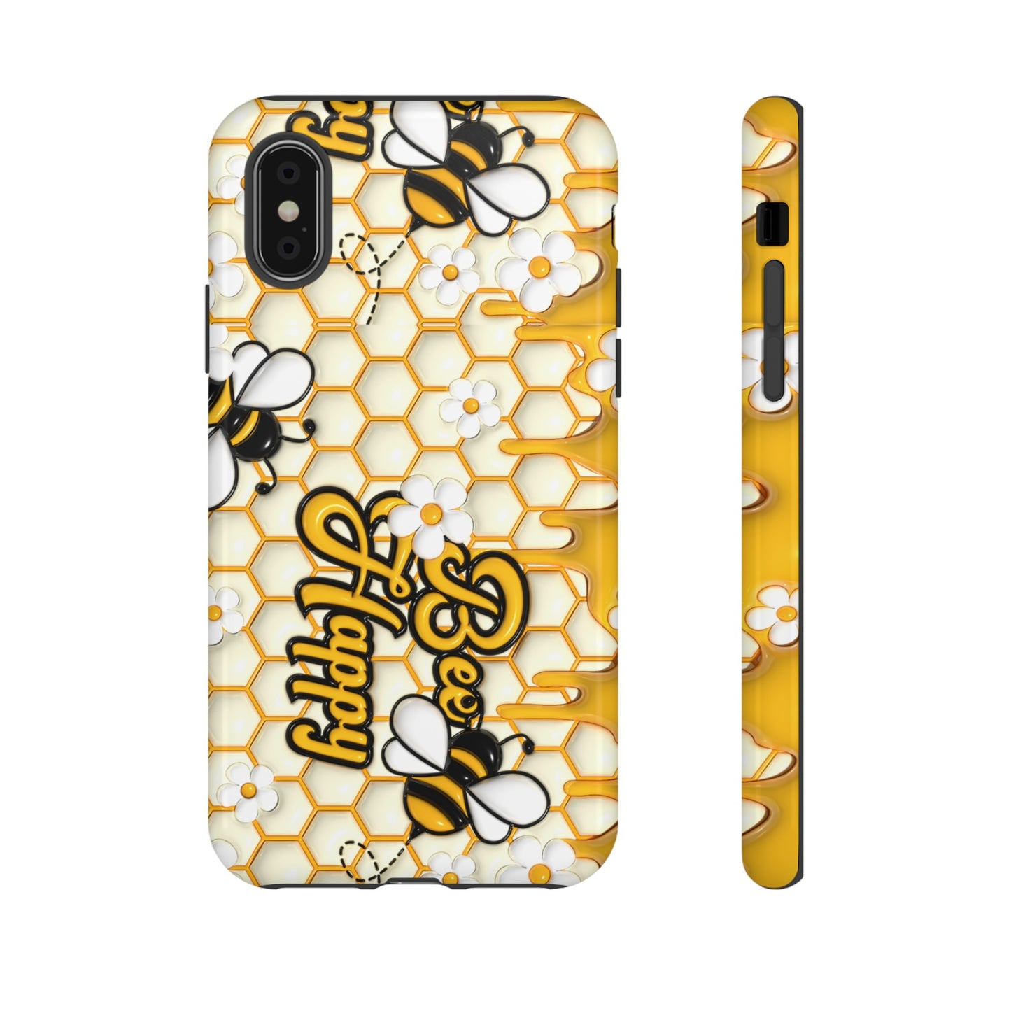 Bee Happy Honeycomb iPhone Case