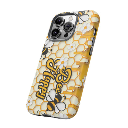 Bee Happy Honeycomb iPhone Case