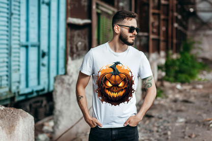 Cute Pumpkin Tee - Jack O' Lantern Halloween Shirt for Women, Kids, Moms & Dads - Spooky Fall T-Shirt - Pumpkin Design