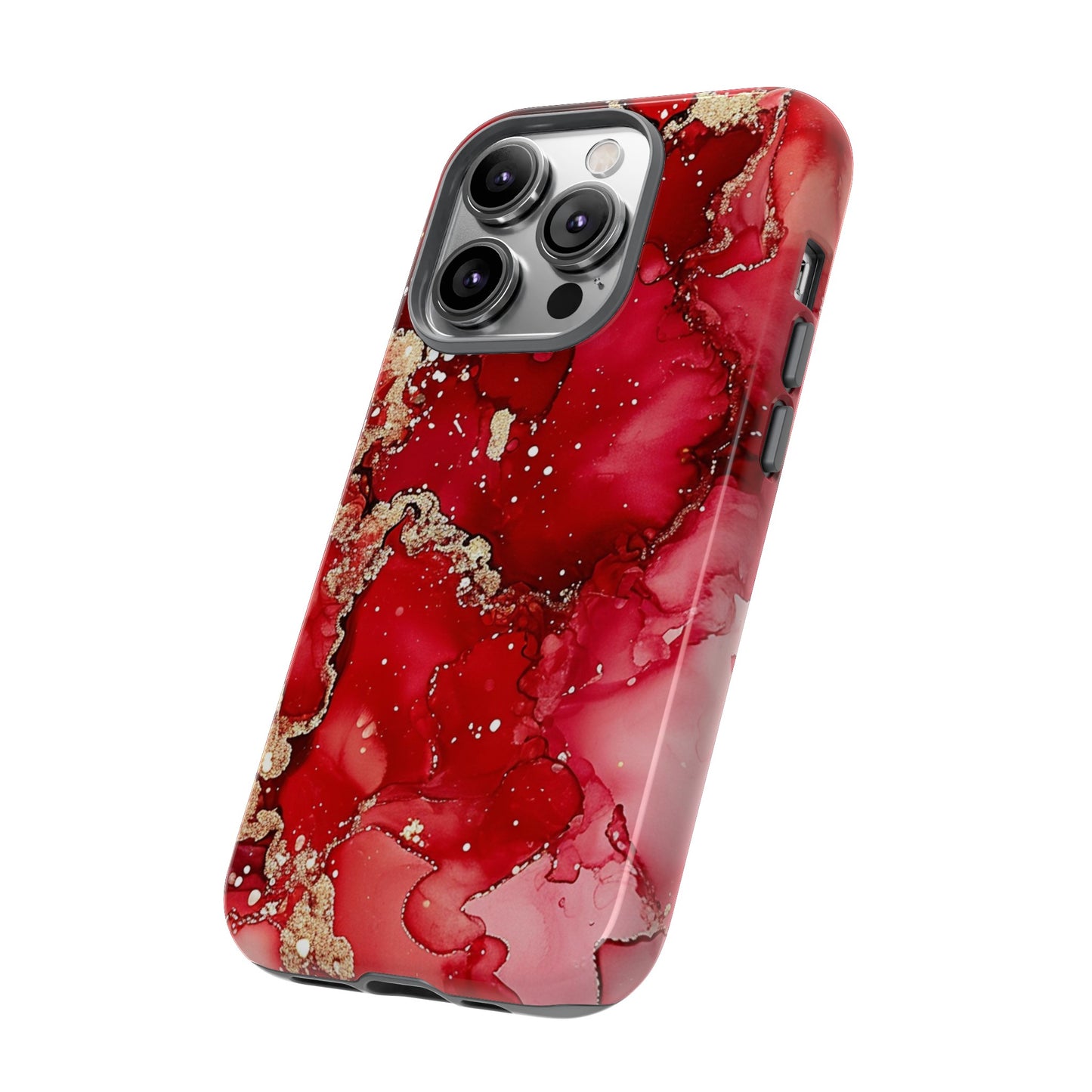 Crimson Gold Swirl iPhone Case