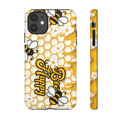 Bee Happy Honeycomb iPhone Case