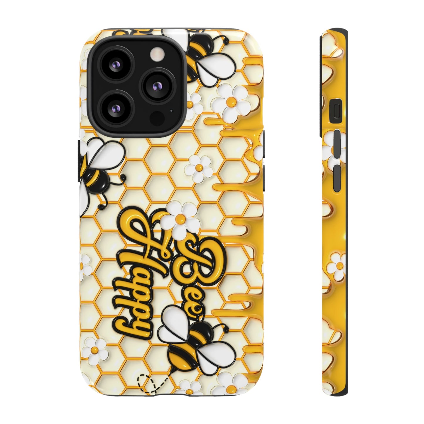 Bee Happy Honeycomb iPhone Case