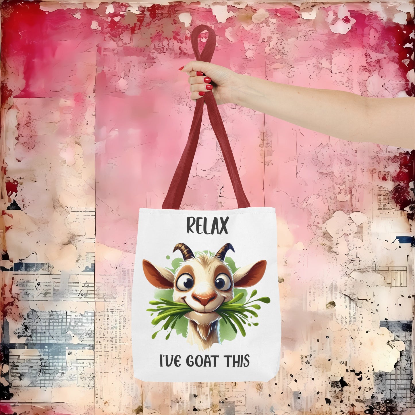 Relax, I've Goat This! Cartoon Tote Bag