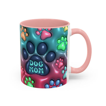Pet Lover Gift, Pastel Paw Print Mug, Dog Mom Magic Mug