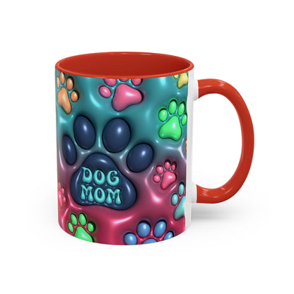 Pet Lover Gift, Pastel Paw Print Mug, Dog Mom Magic Mug