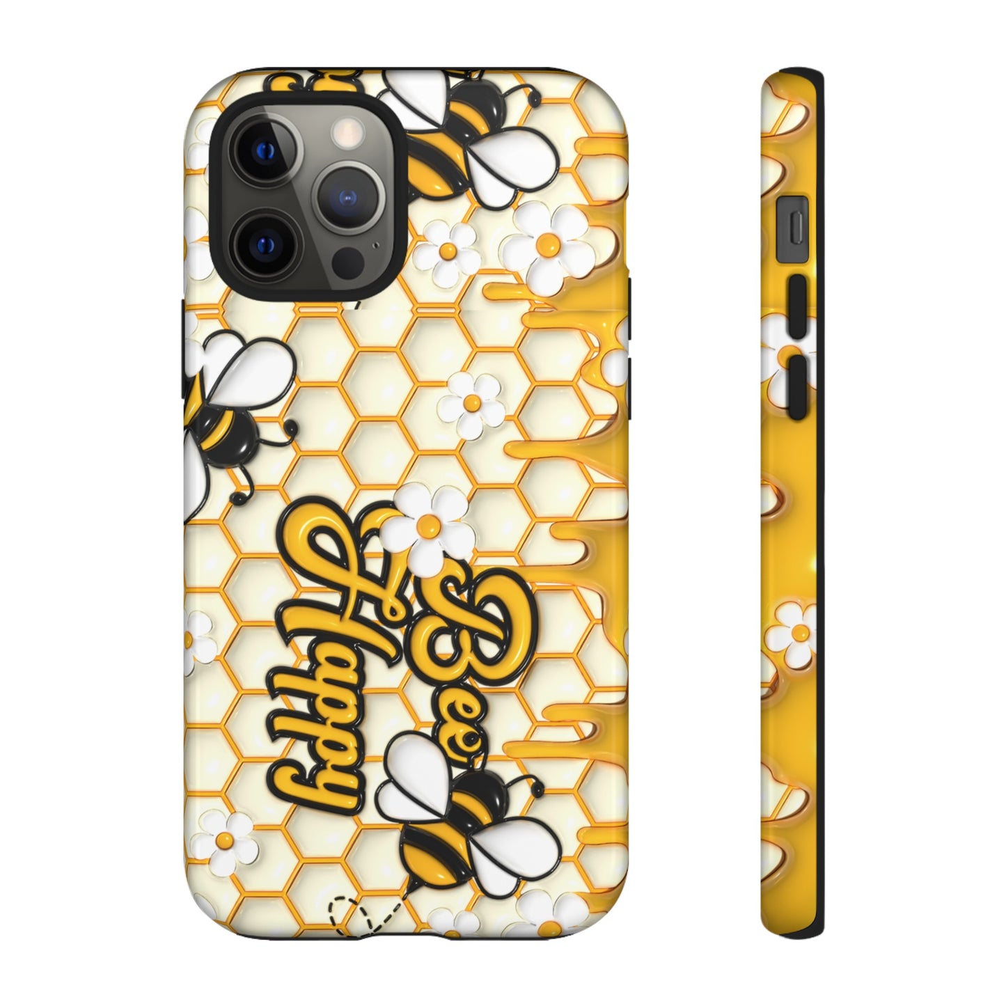 Bee Happy Honeycomb iPhone Case