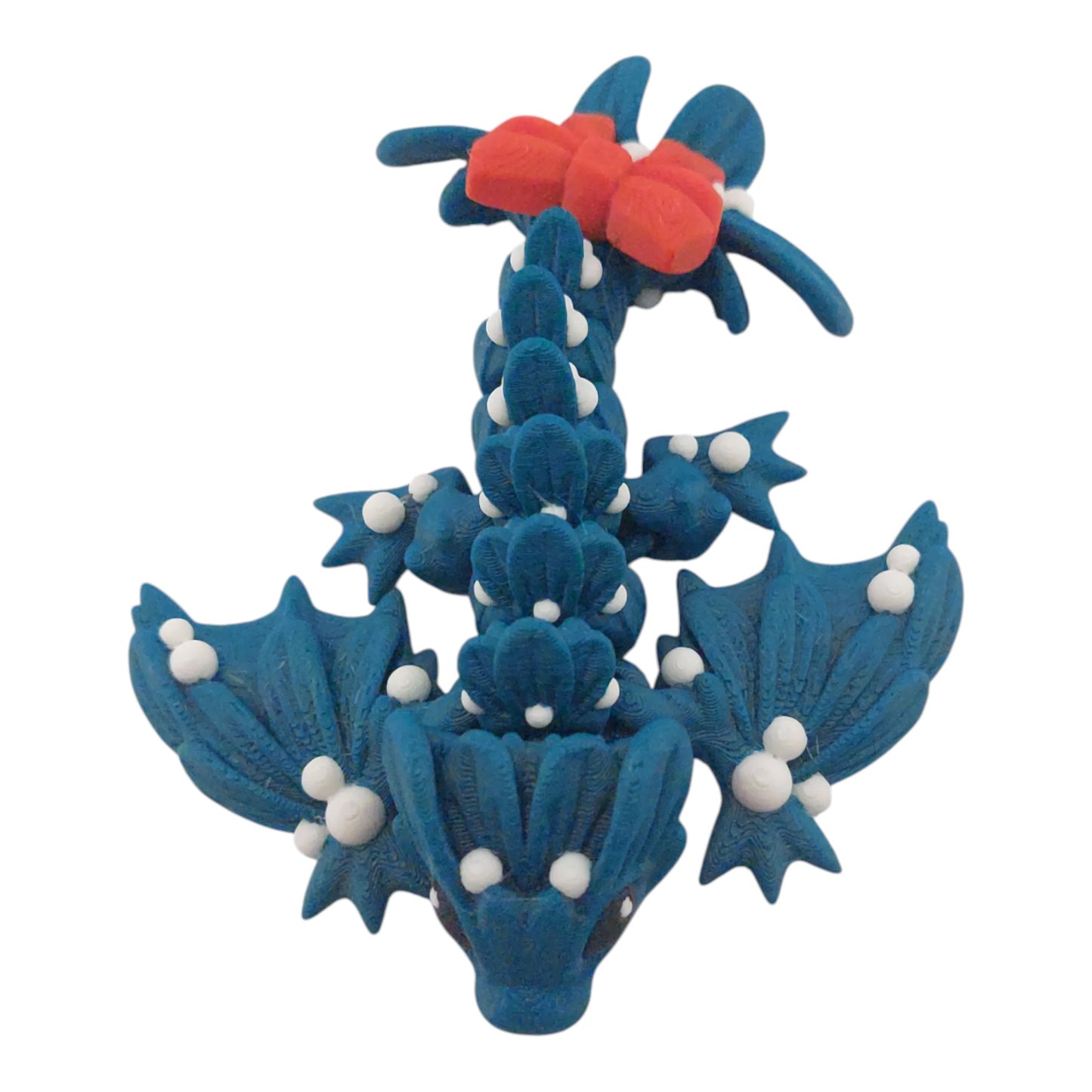 Articulated Mistle Toe Christmas Winter Dragon and Wyvern - 3D Printed Fantasy Creature - Custom Colors - Cinderwing3d