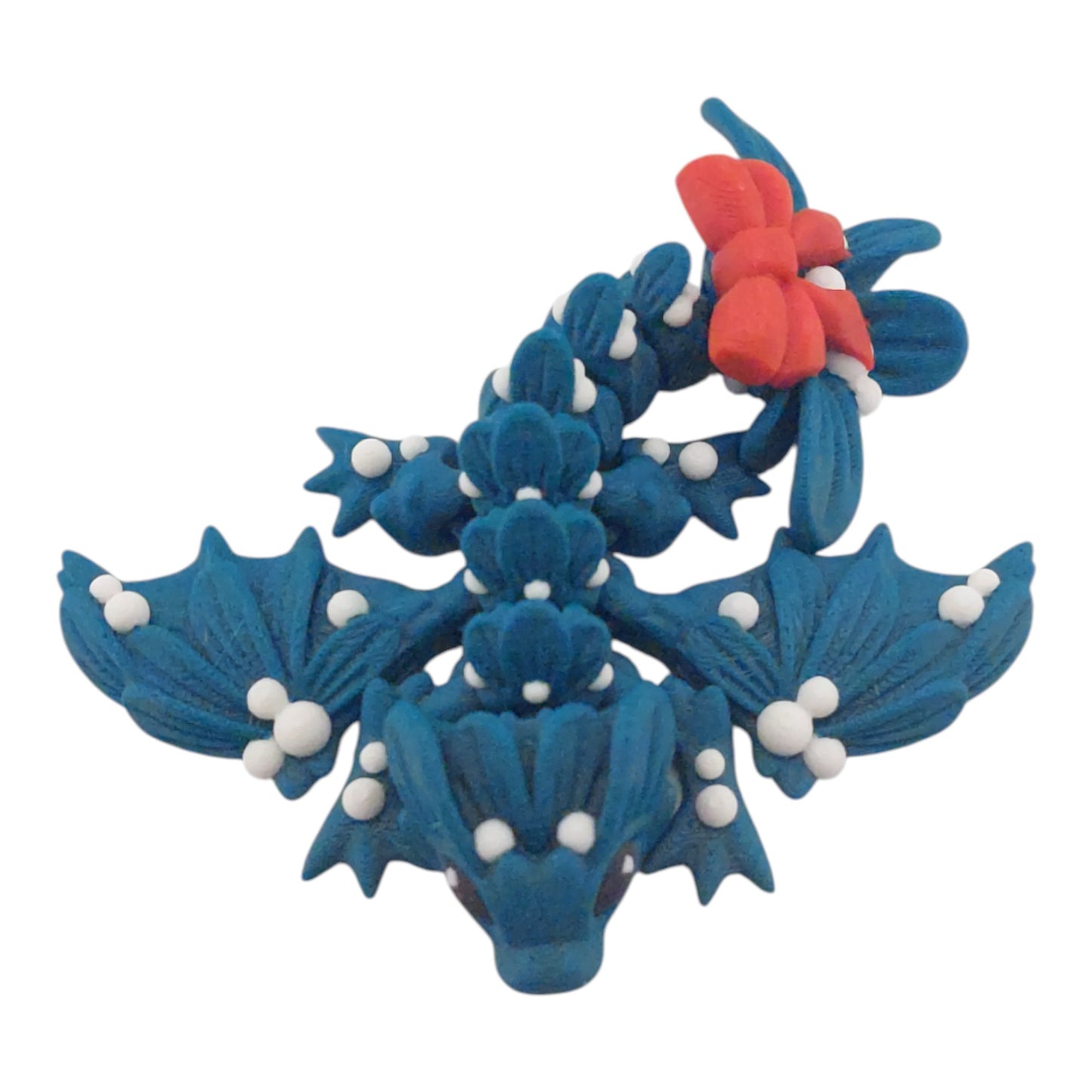 Articulated Mistle Toe Christmas Winter Dragon and Wyvern - 3D Printed Fantasy Creature - Custom Colors - Cinderwing3d