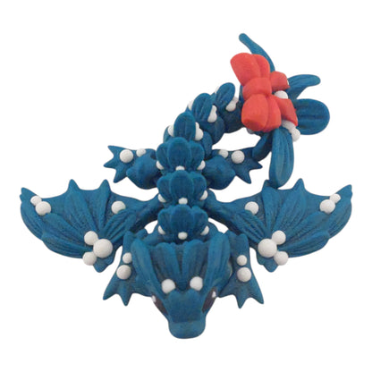 Articulated Mistle Toe Christmas Winter Dragon and Wyvern - 3D Printed Fantasy Creature - Custom Colors - Cinderwing3d