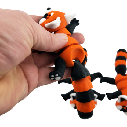 Articulated Red Panda – 3D Printed Poseable Figurine | Cute Collectible Desk or Shelf Decor