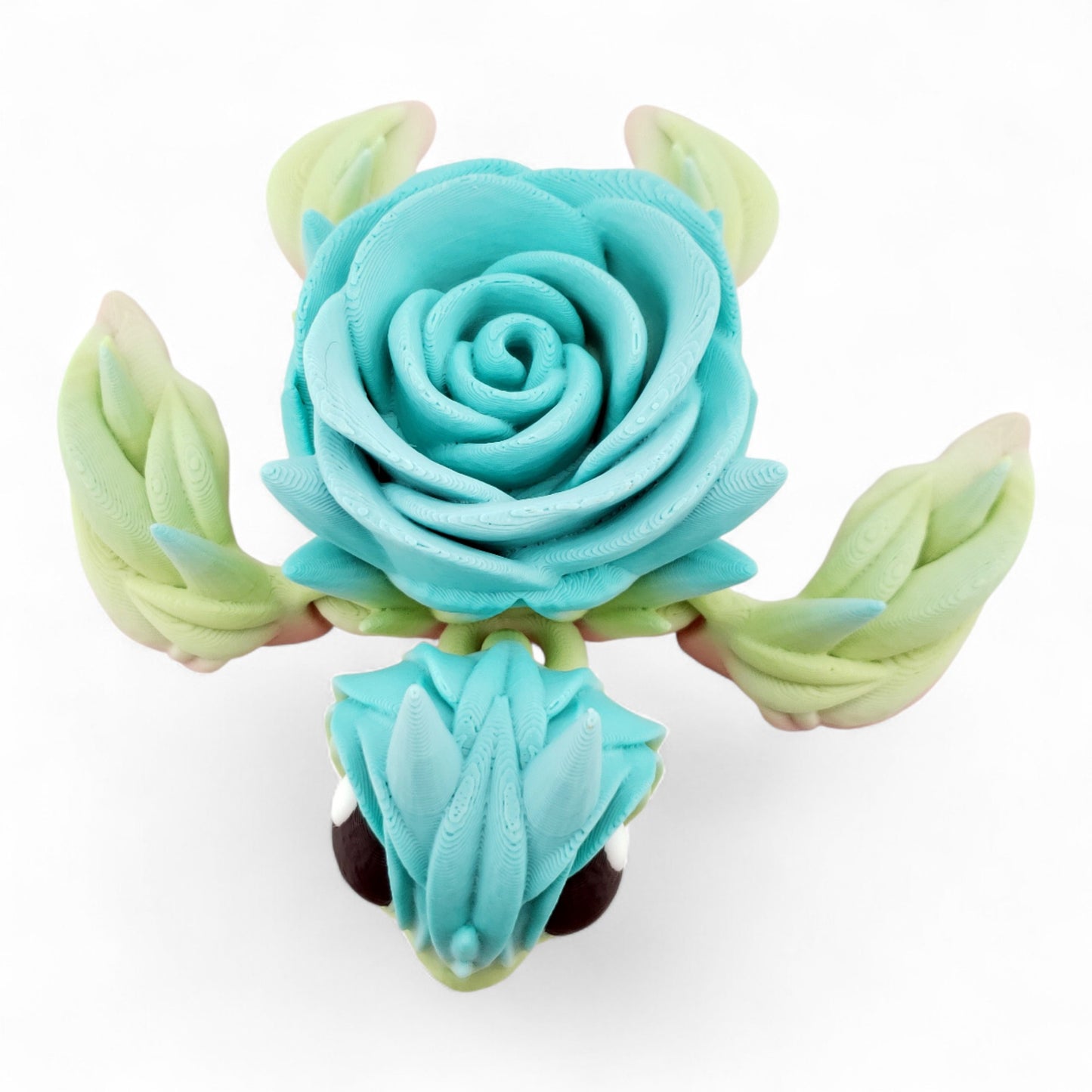 Rose Turtle – Articulated 3D Printed Collectible | Floral-Themed Turtle Desk or Shelf Decor