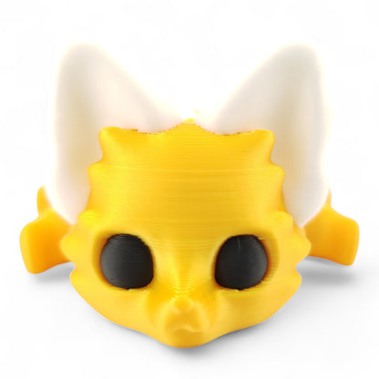 Sunshine Flexi Fox – 7.5" Articulated 3D Printed Collectible | Whimsical Desk or Shelf Decor