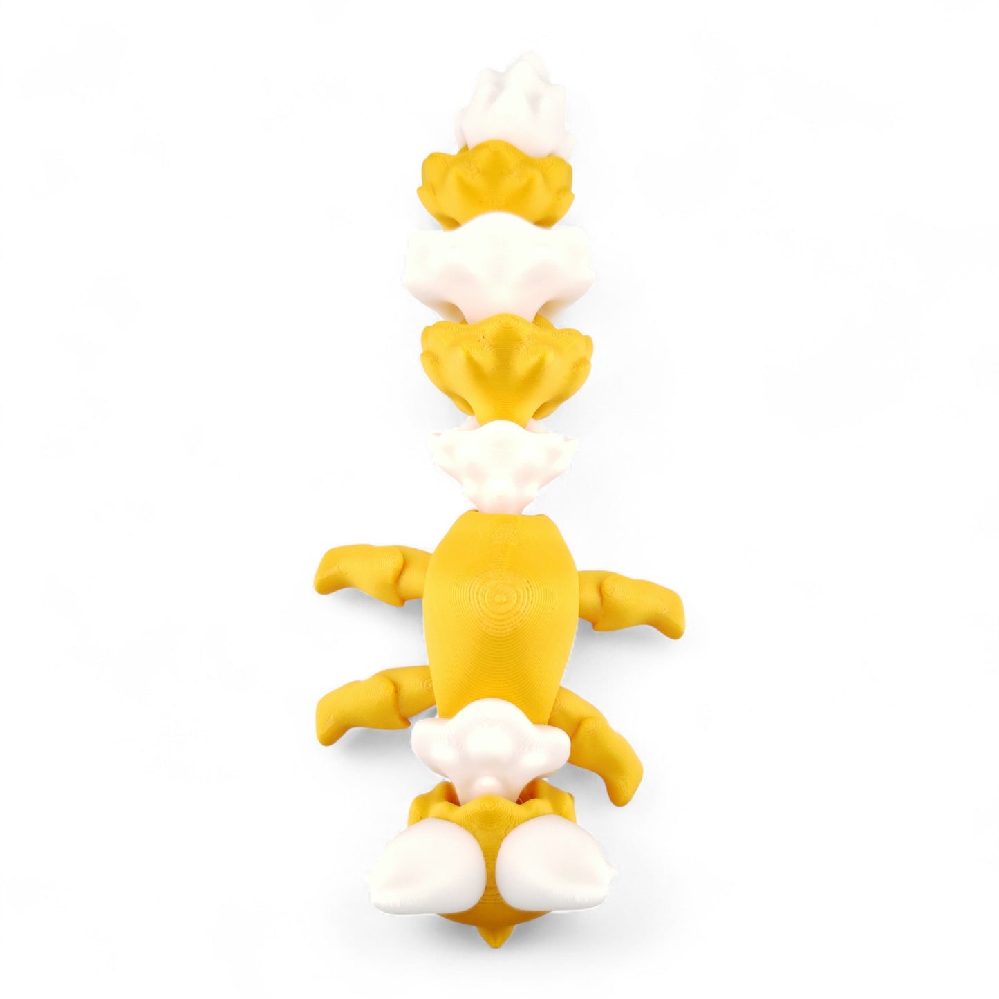 Sunshine Flexi Fox – 7.5" Articulated 3D Printed Collectible | Whimsical Desk or Shelf Decor