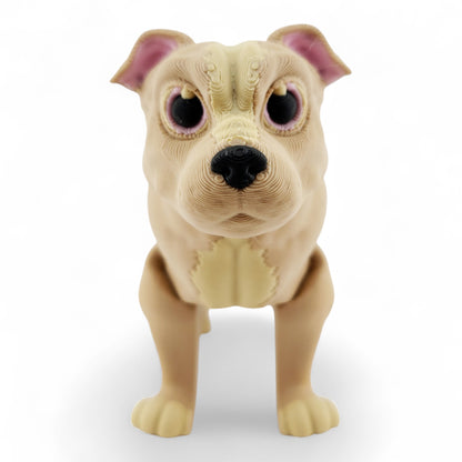 Articulated Pitbull – 3D Printed Collectible | Poseable Dog Figurine Desk or Shelf Decor