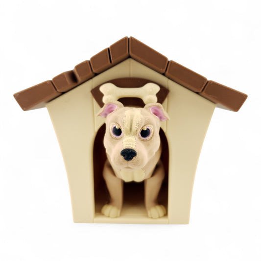 Articulated Pitbull – 3D Printed Collectible | Poseable Dog Figurine Desk or Shelf Decor