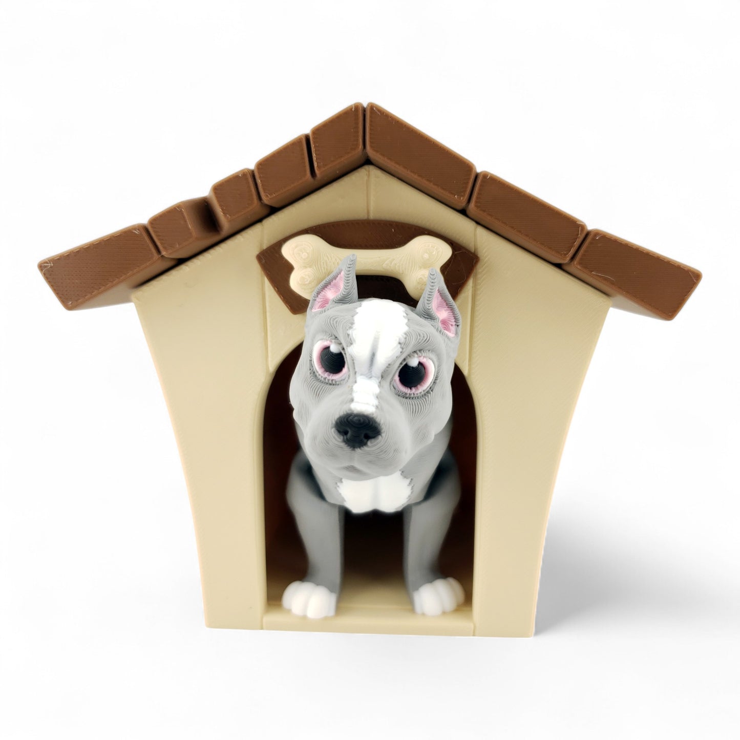 Articulated Pitbull – 3D Printed Collectible | Poseable Dog Figurine Desk or Shelf Decor