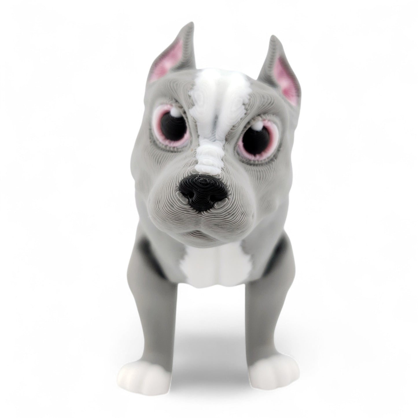 Articulated Pitbull – 3D Printed Collectible | Poseable Dog Figurine Desk or Shelf Decor