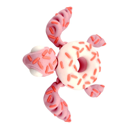 Donut Turtle – Articulated 3D Printed Fantasy Figurine | Sweet Dessert-Inspired Collectible by Cinderwing3D