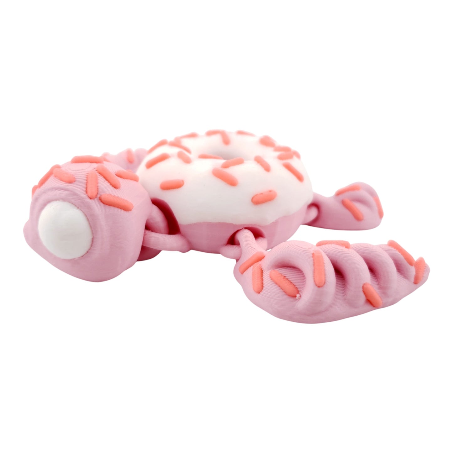 Donut Turtle – Articulated 3D Printed Fantasy Figurine | Sweet Dessert-Inspired Collectible by Cinderwing3D