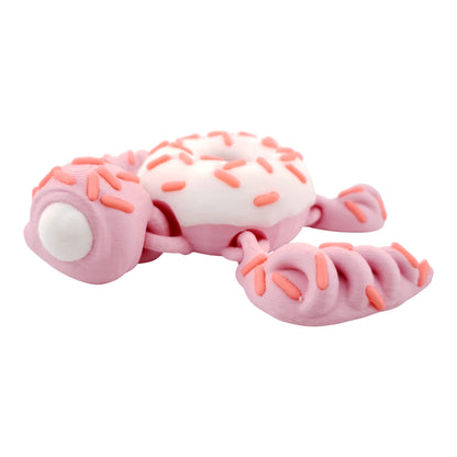Donut Turtle – Articulated 3D Printed Fantasy Figurine | Sweet Dessert-Inspired Collectible by Cinderwing3D