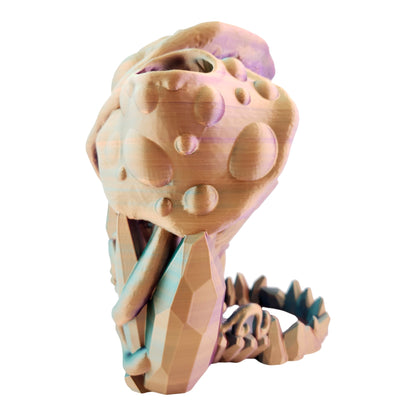 Crystal Mushroom Dice Tower – 3D Printed Fantasy RPG Accessory | Multiple Sizes & Colors | Optional Dragon Companion