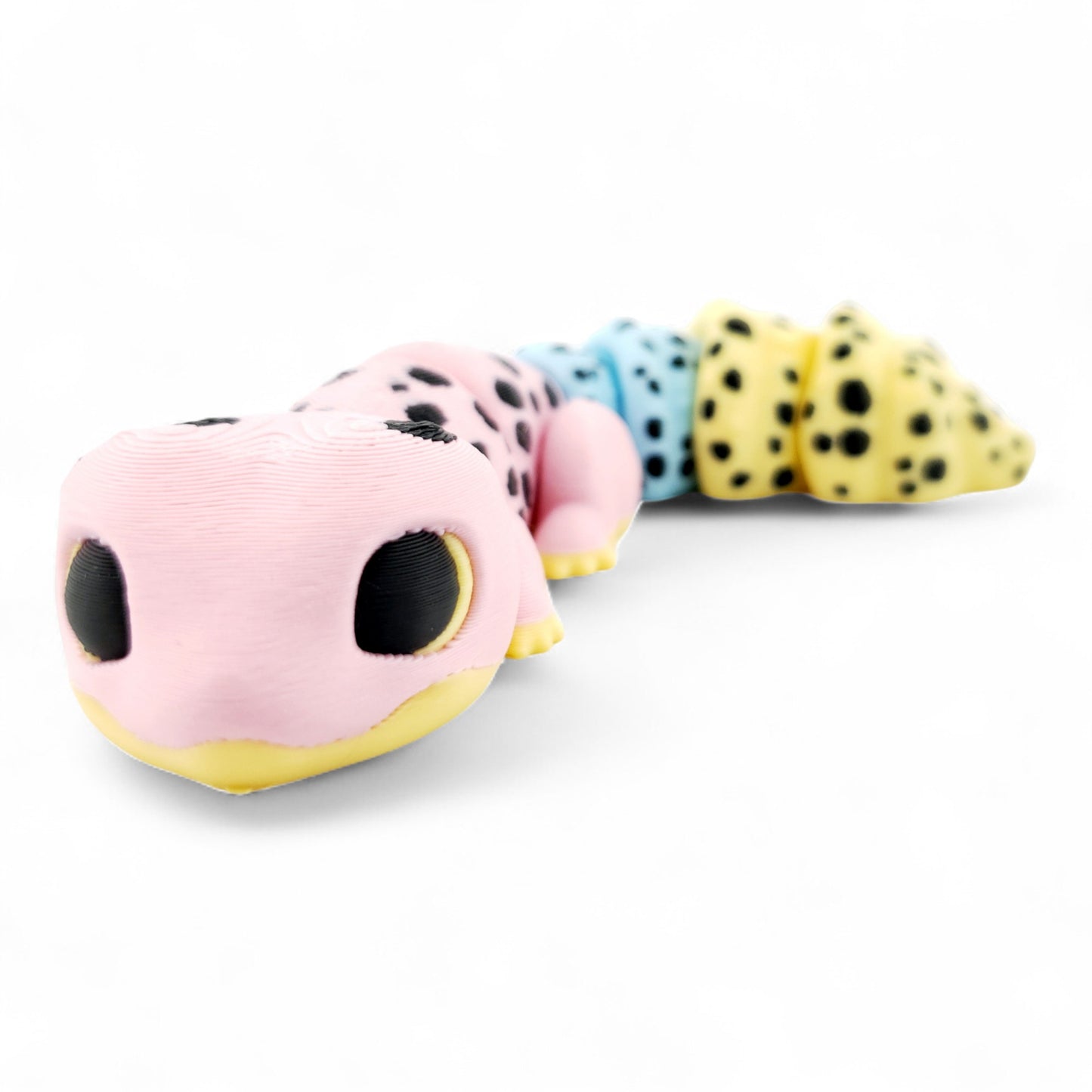 Pastel Leopard Gecko – Articulated 3D Printed Collectible | Colorful Desk or Shelf Decor