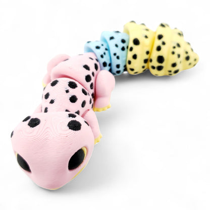 Pastel Leopard Gecko – Articulated 3D Printed Collectible | Colorful Desk or Shelf Decor