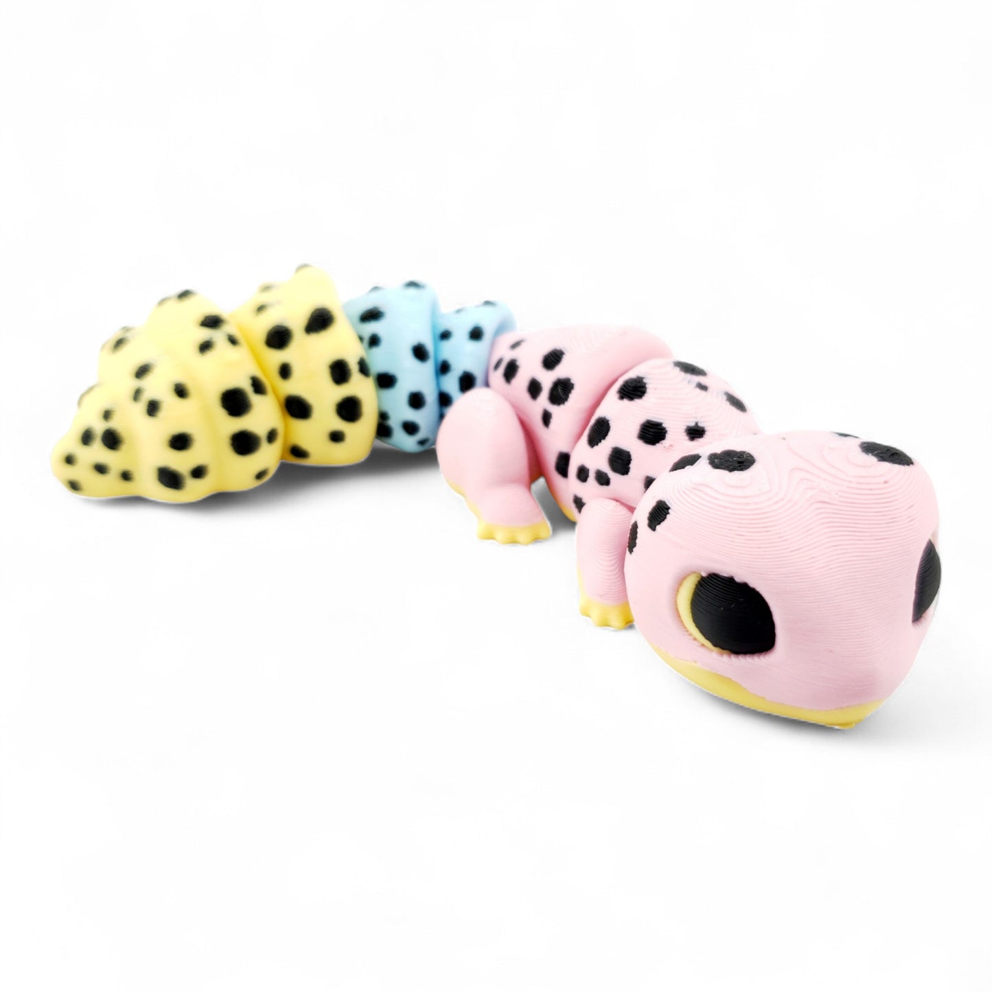 Pastel Leopard Gecko – Articulated 3D Printed Collectible | Colorful Desk or Shelf Decor