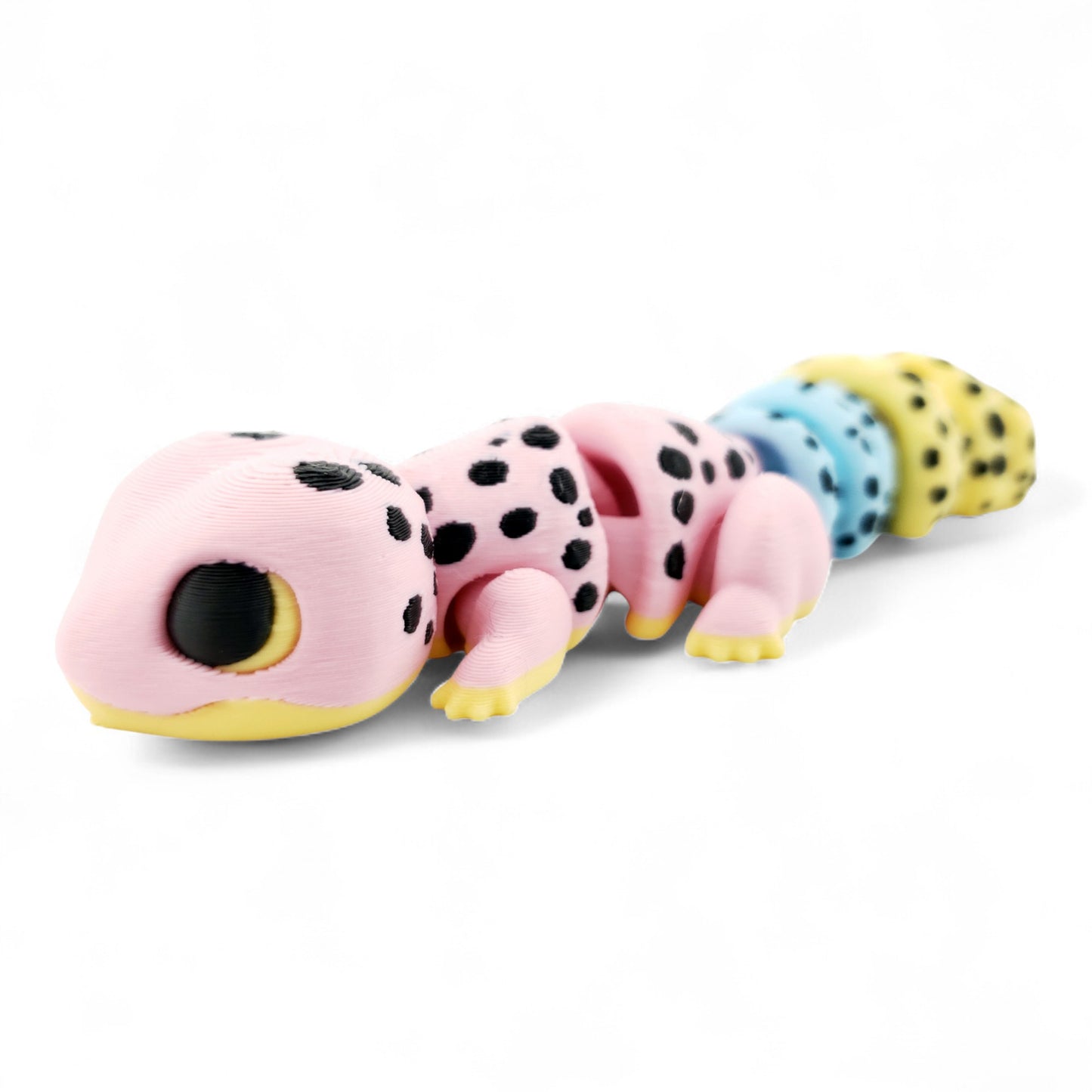 Pastel Leopard Gecko – Articulated 3D Printed Collectible | Colorful Desk or Shelf Decor