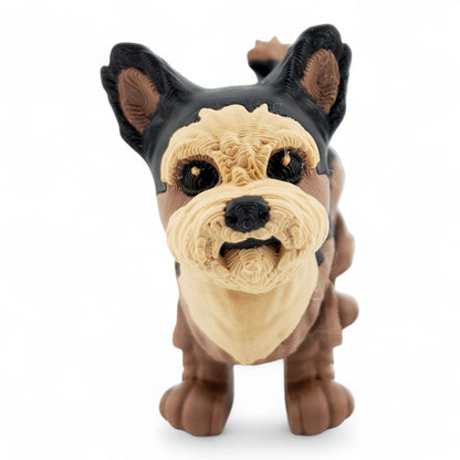 Articulated Yorkie – 3D Printed Poseable Yorkshire Terrier Figurine | Adorable Collectible Desk Decor