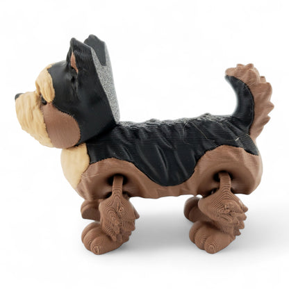 Articulated Yorkie – 3D Printed Poseable Yorkshire Terrier Figurine | Adorable Collectible Desk Decor