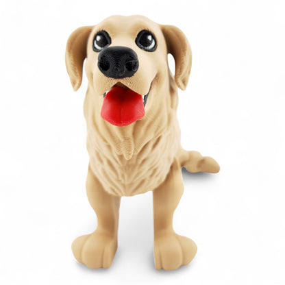 Articulated Golden Retriever – 3D Printed Poseable Collectible | Dog Lover’s Desk or Shelf Decor