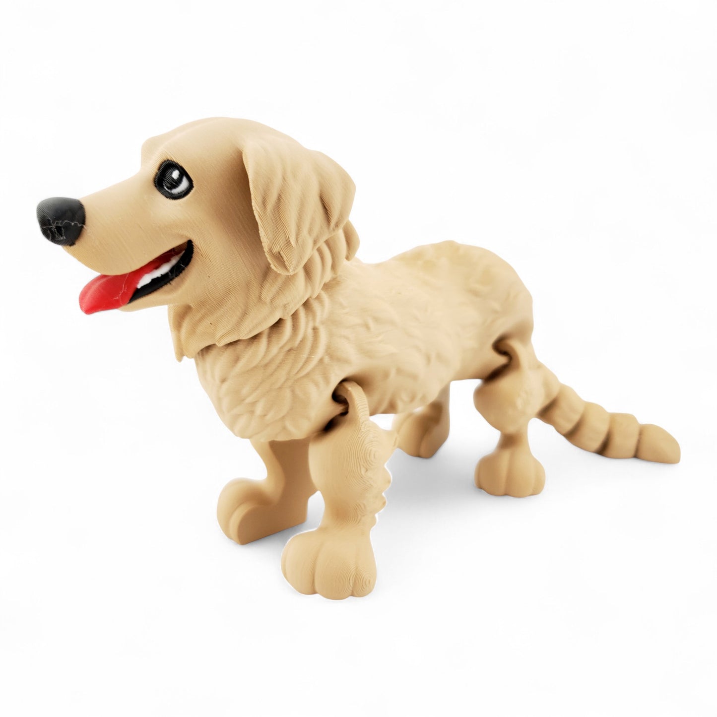 Articulated Golden Retriever – 3D Printed Poseable Collectible | Dog Lover’s Desk or Shelf Decor