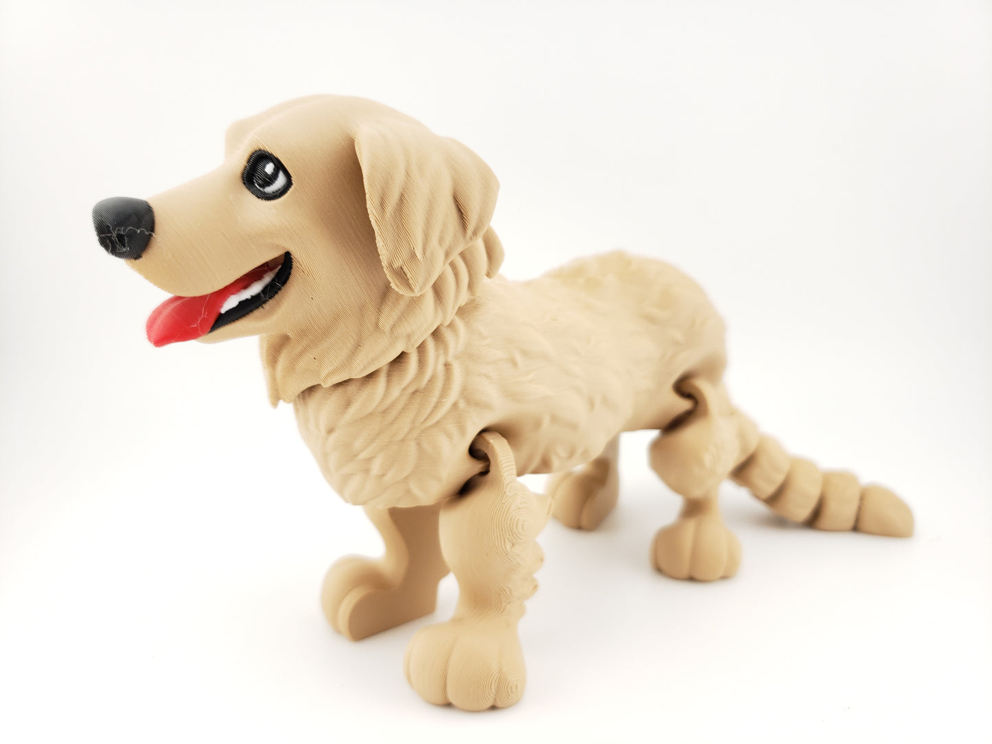 Articulated Golden Retriever - 3D Printed Fantasy Creature - Authorized Seller - Articulated Figure