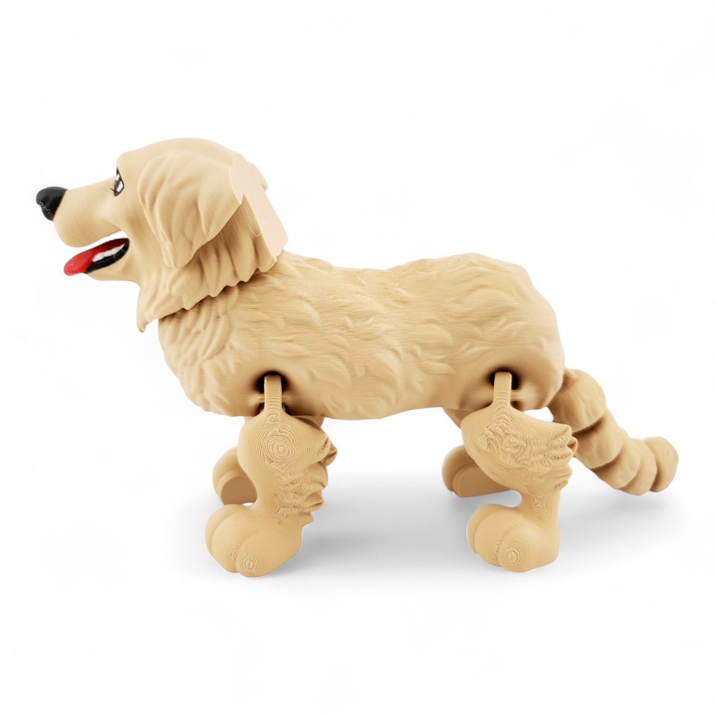Articulated Golden Retriever – 3D Printed Poseable Collectible | Dog Lover’s Desk or Shelf Decor