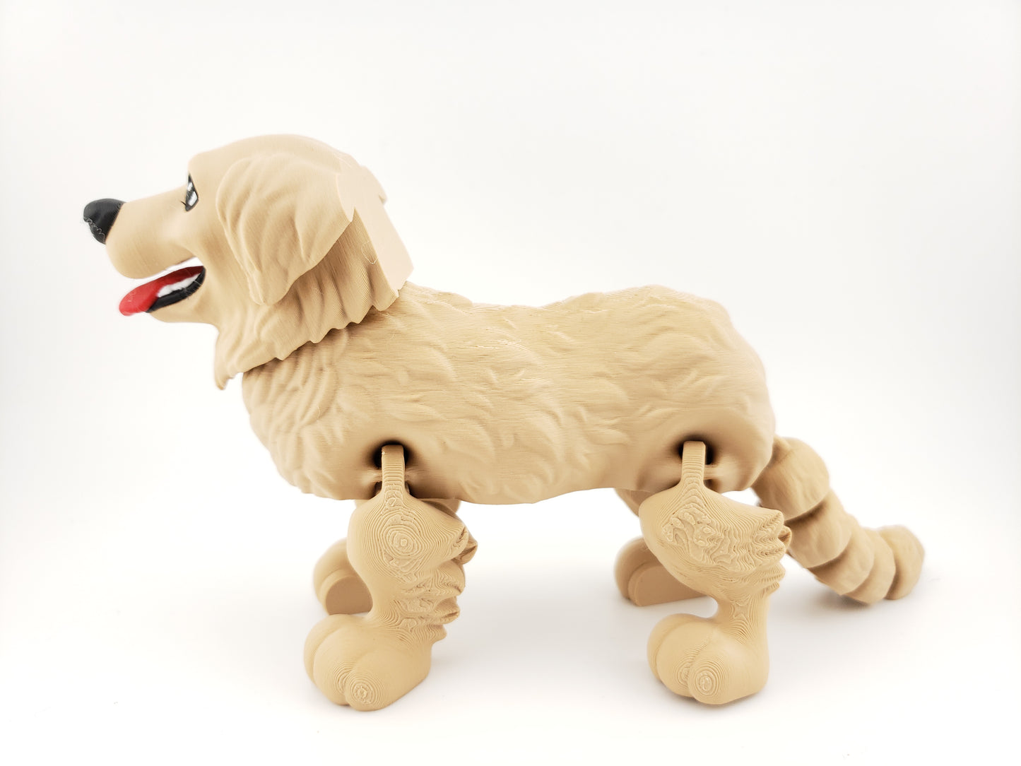 Articulated Golden Retriever - 3D Printed Fantasy Creature - Authorized Seller - Articulated Figure