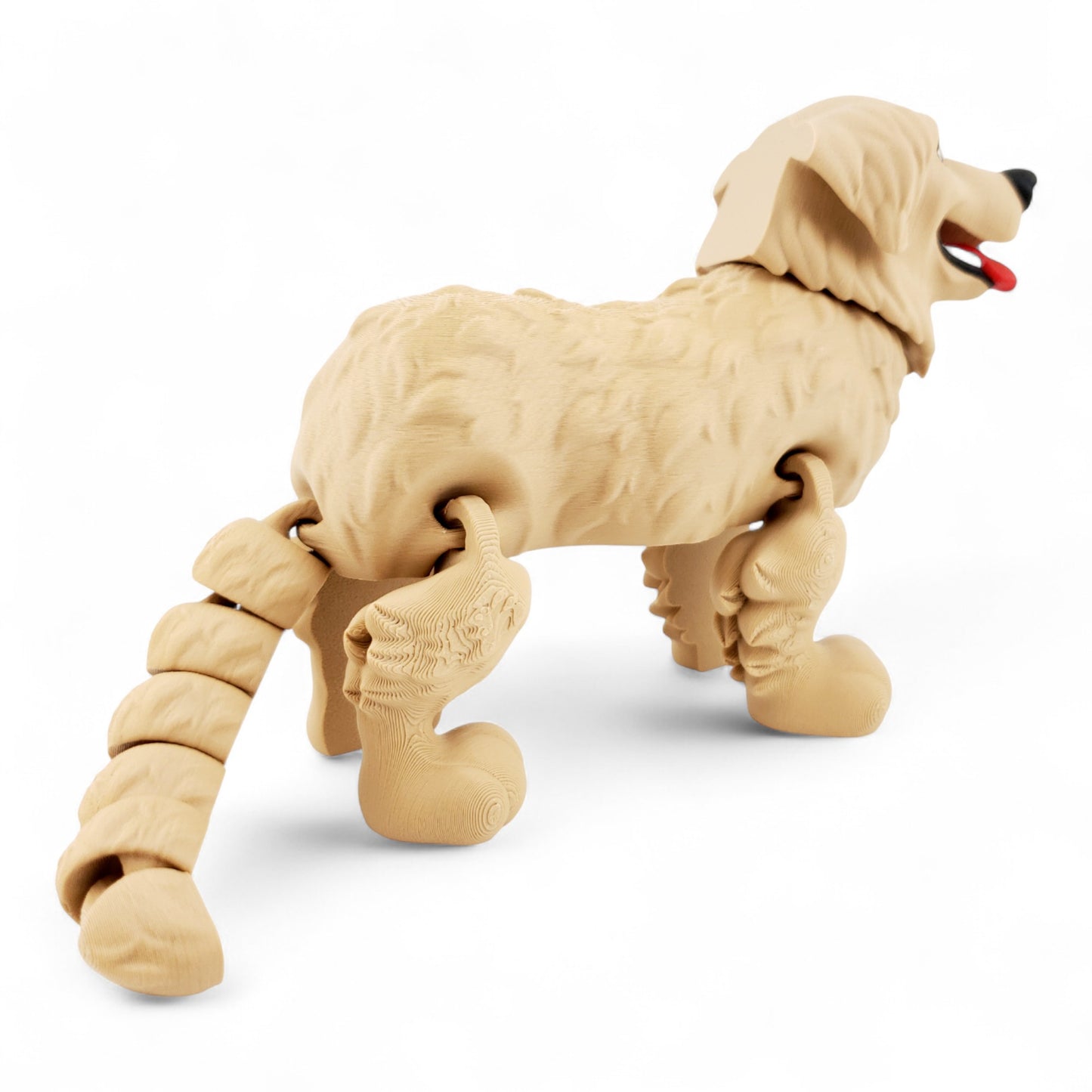Articulated Golden Retriever – 3D Printed Poseable Collectible | Dog Lover’s Desk or Shelf Decor