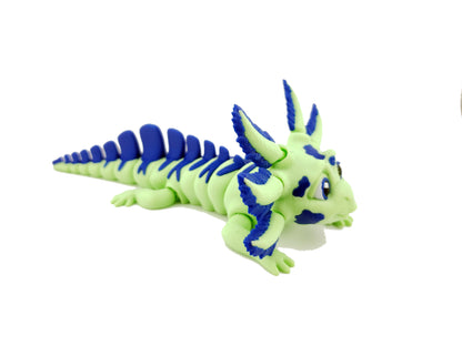 Sweet N' Sour 3D Printed Articulated Axolotl, Fantasy Creature Fidget Toy, Poseable Figure, Desk Decor