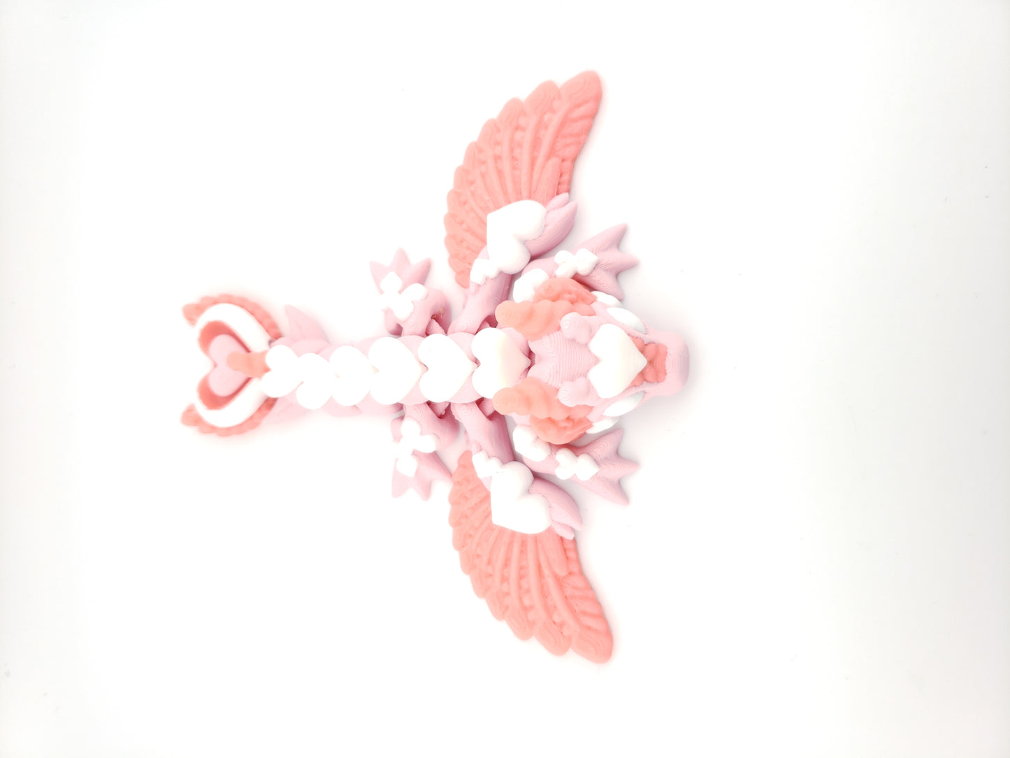 1 Articulated Baby Love Dragon - 3D Printed Fantasy Creature - Cinderwing3d - Valentines Day Heart Dragon