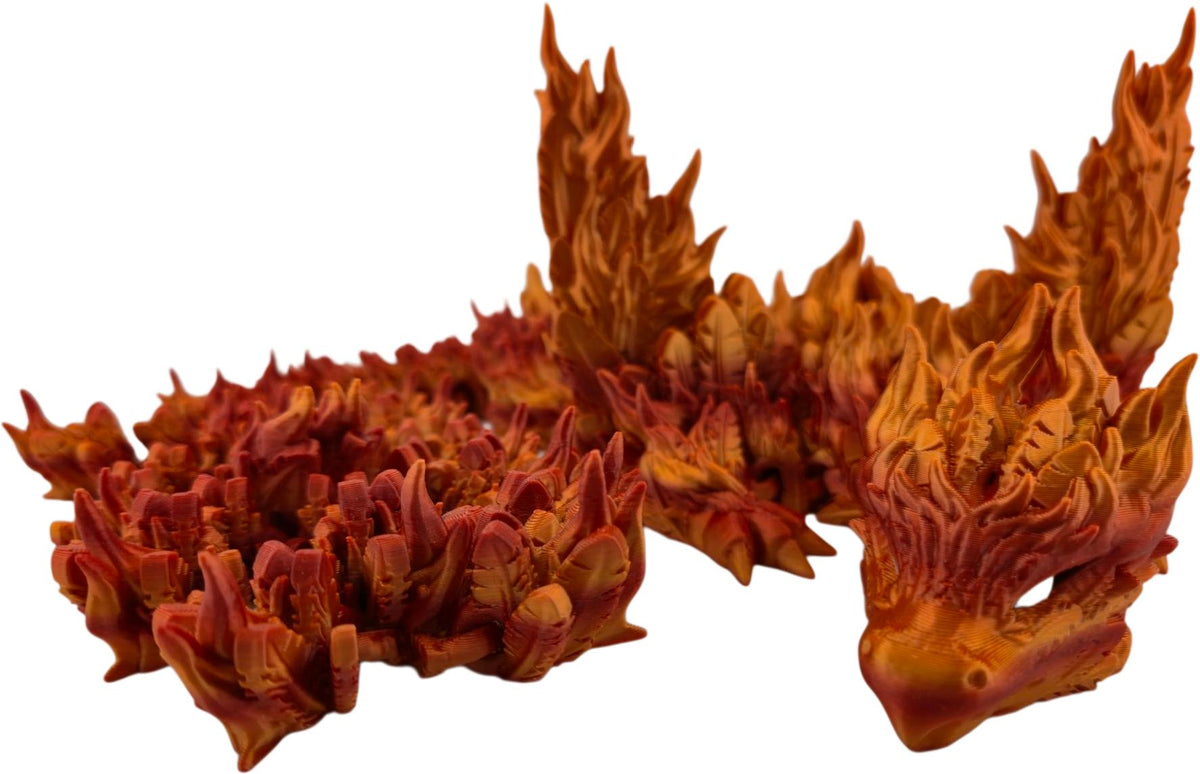 Red Gold Gradient Phoenix Dragon alternate view